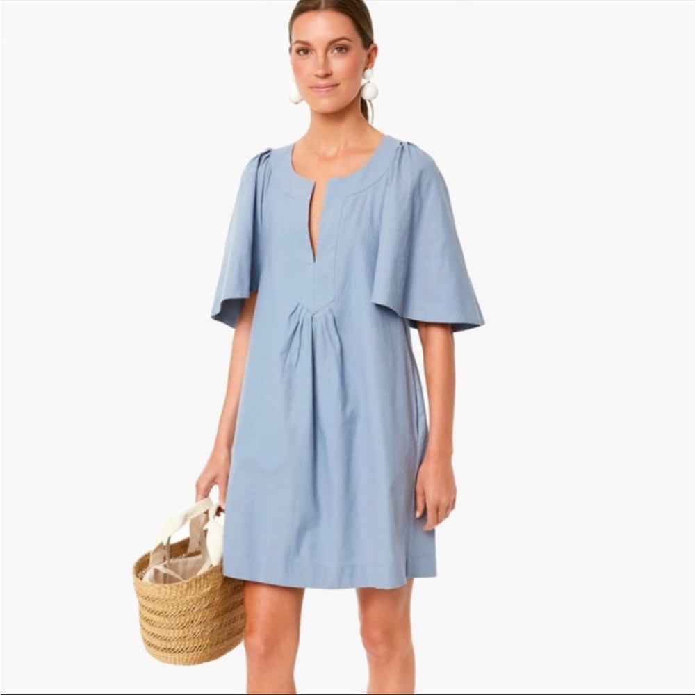 Pomander Place - Slate Blue Finley Flutter Sleeve Dress from Tuckernuck - Small